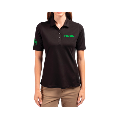 Polo Femme Vert sur Noir
