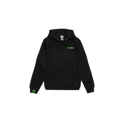 Coton Ouaté Capuchon Vert sur Noir
