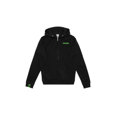 Coton ouaté Zip Vert sur Noir