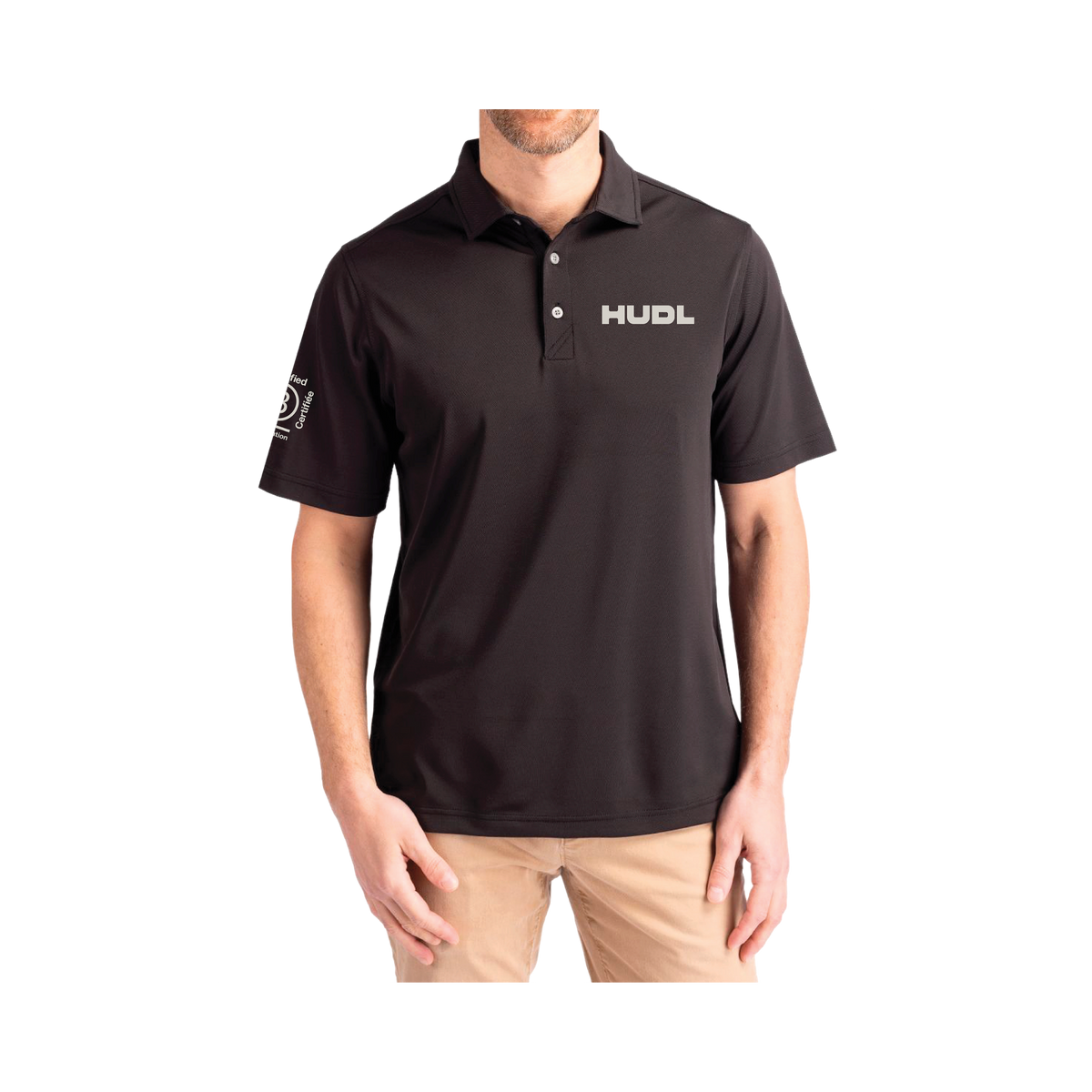 Polo Homme Greige sur Noir